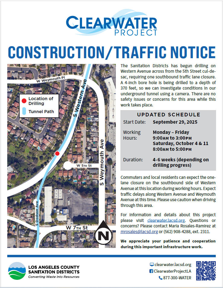 Construction/Traffic Notice Update